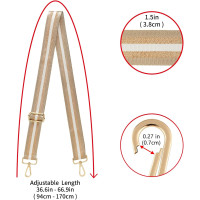 Регульований змінний ремінь ZOUIQSS ‎ZOU017, кавово-золотистий (4162)