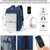 Рюкзак для ноутбука Della Gao із портом зарядки USB, синій (2163)