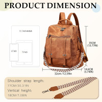 Рюкзак-кошелек Leathario для женщин, темно-коричневый (3120)