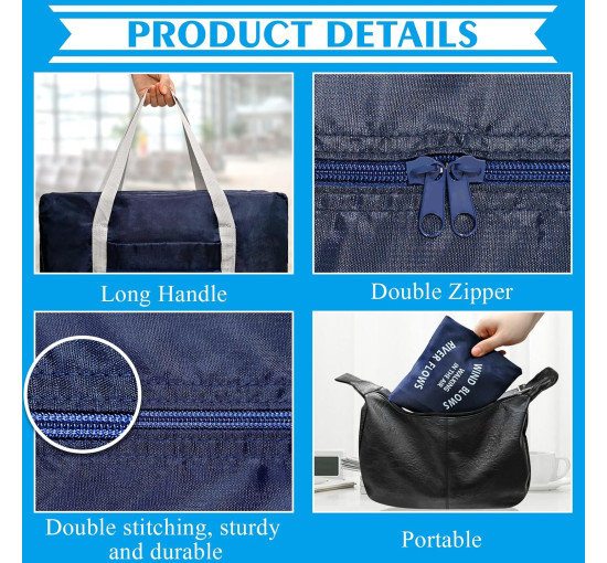 Складана дорожня сумка INVODA  легкий багаж для авіакомпаній, синя (4103)