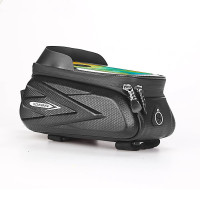 Сумка для велосипеда ROCKBROS rz-2-77 с держателем для телефона на раму, черная (4104)