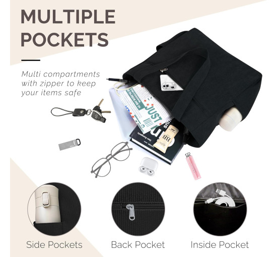 Сумка HOMESPON Cordury чорна (2117)