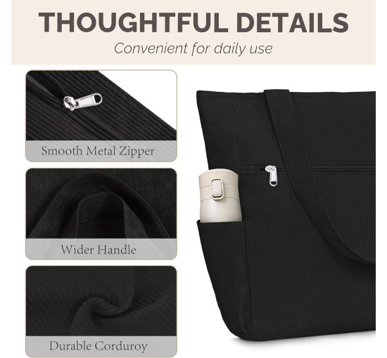 Сумка HOMESPON Cordury чорна (2117)