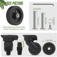 Універсальні безшумні колеса Vivikivi VK-C5 50 мм, для валізи (3049)