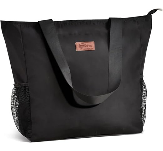 Велика сумка-тоут HOMESPON на блискавці, чорна (2115)