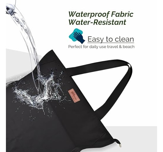 Велика сумка-тоут HOMESPON на блискавці, чорна (2115)