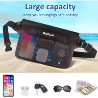 WONSAR Водонепроницаемая сумка WWH4C001-2 поясная сумка с регулируемым ремешком, черно-серая (5117)