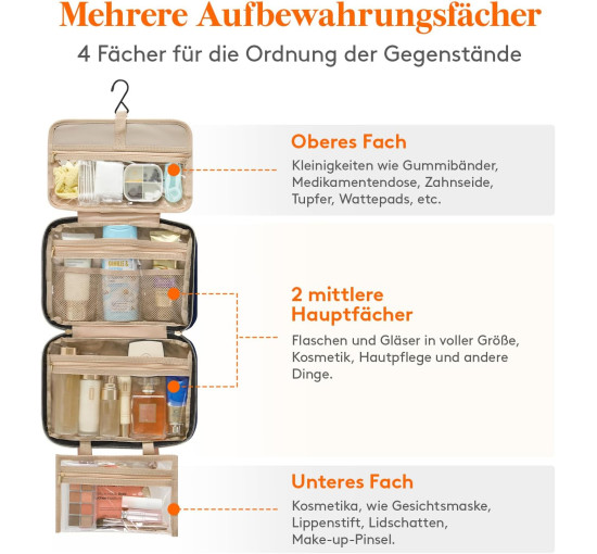 Жіноча дорожня косметичка Lifewit 22094.01DB.V1, темно-синя (4094)