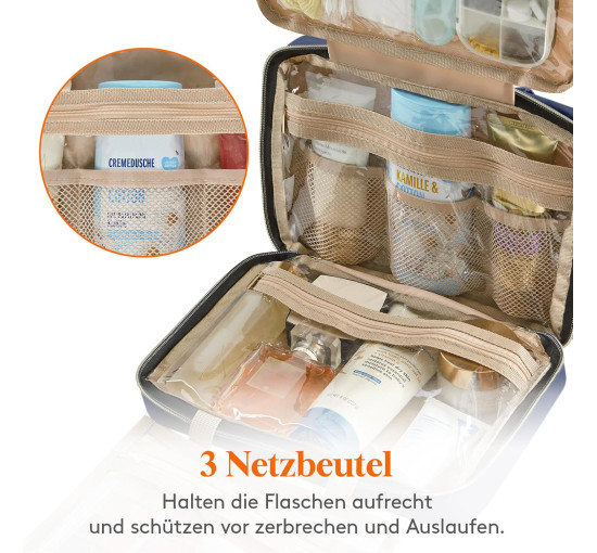 Жіноча дорожня косметичка Lifewit 22094.01DB.V1, темно-синя (4094)