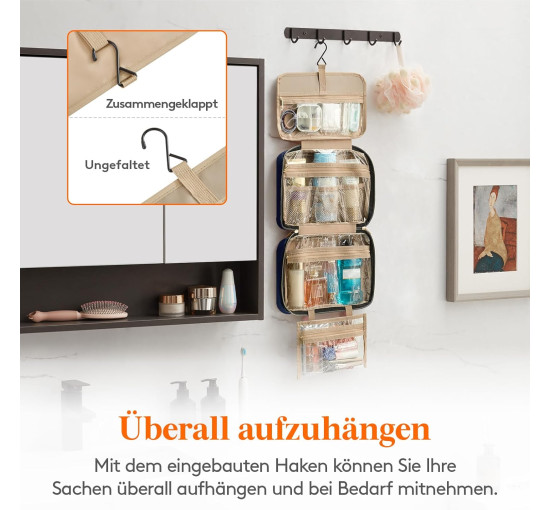 Жіноча дорожня косметичка Lifewit 22094.01DB.V1, темно-синя (4094)