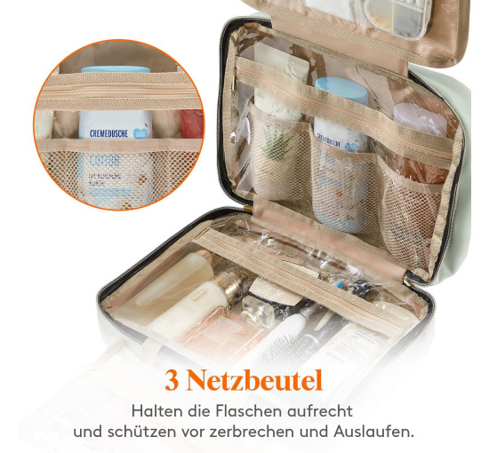 Жіноча дорожня косметичка Lifewit 22094.02MG.V1, м'ятно-зелений (4095)