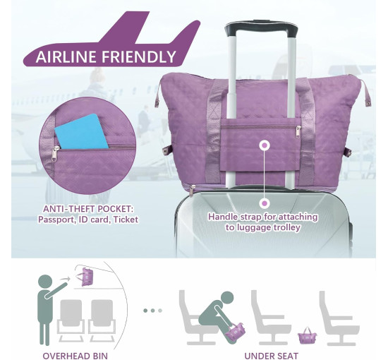 Жіноча спортивна сумка Starvortex XC-F003-Purple, фіолетова (4096)