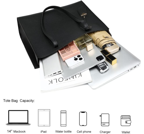 Жіноча сумка-тоут MORGLOVE DE-YFD071, чорна (3090)