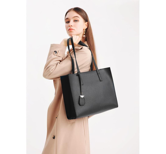 Жіноча сумка-тоут MORGLOVE DE-YFD071, чорна (3090)