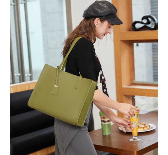 Жіноча сумка-тоут MORGLOVE, зелена (3089)