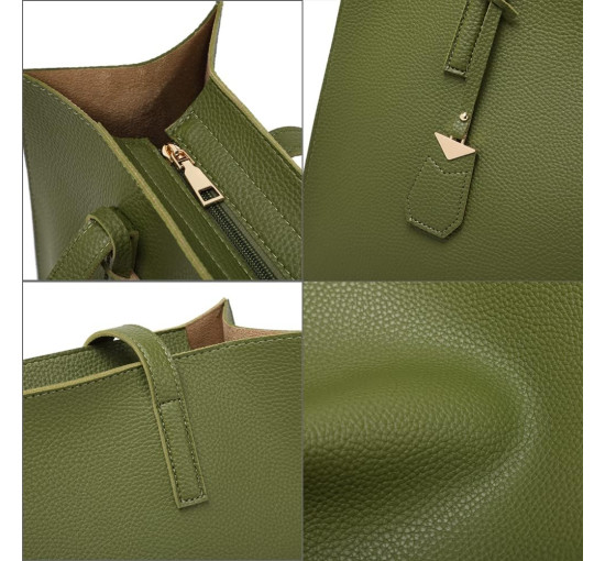 Жіноча сумка-тоут MORGLOVE, зелена (3089)