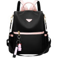 Жіночий рюкзак Leathari, чорний з рожевим (3117)