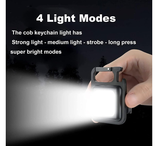 Акумуляторний світлодіодний маленький ліхтарик-брелок Soseelnee DOTCOM COB, 500 люменів, яскравий, 4 режими світла (0004)