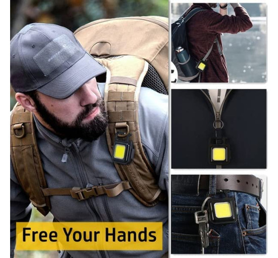 Акумуляторний світлодіодний маленький ліхтарик-брелок Soseelnee DOTCOM COB, 500 люменів, яскравий, 4 режими світла (0004)