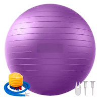 Балансувальний м'яч 75 см, аксесуари для йоги та пілатесу, домашнє фітнес-обладнання, для вагітних, фіолетовий (5169)