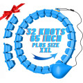 Фітнес обруч Maicifi 65-дюймовий 32 вузли, хула-кільця для жінок 2 в 1 для талії та живота, блакитний (0040)