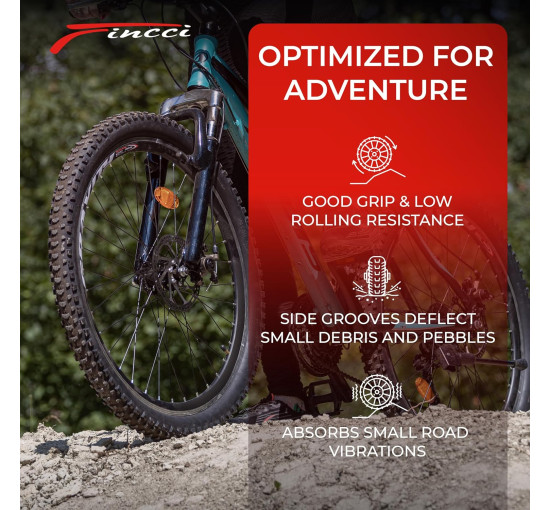 Fincci Складана велосипедна шина Encamp bp-t26f-1 26 x 2,25 дюйма 57-559 (5107)