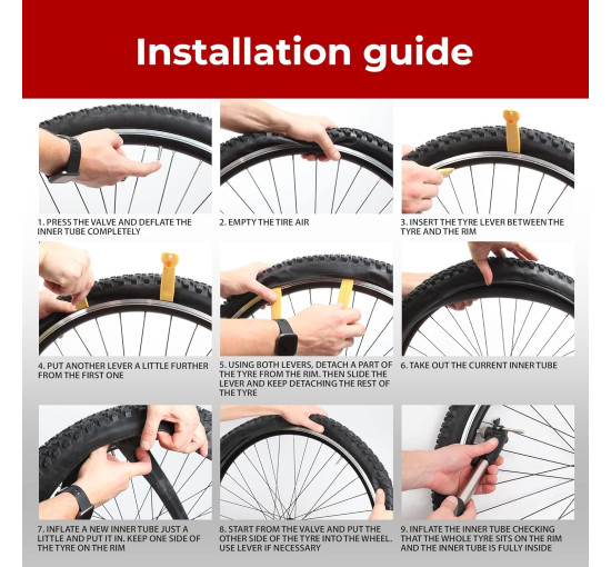 Fincci Велосипедні покришки 700x35c, 2-дюймові, з нейлоновим захистом 1, 30 TPI, чорна (5106)