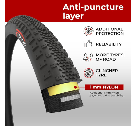 Fincci Велосипедні покришки bp-t738c Gravel 700c x 38c, 40-622 60 TPI, 2 шт (5105)