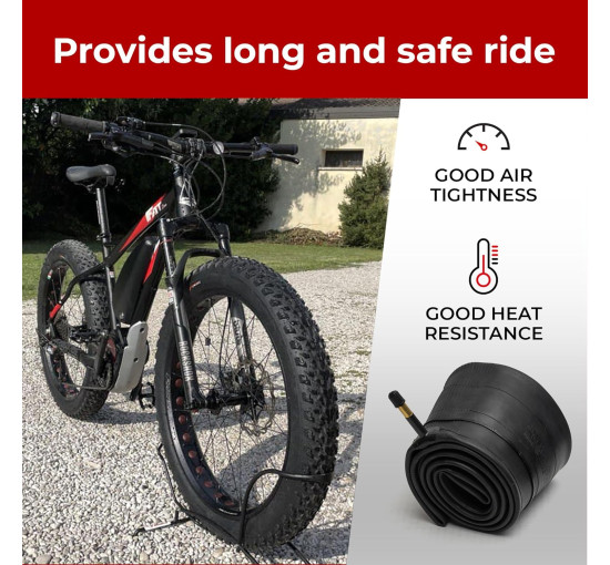 Fincci Внутрішні камери bp-i264as-2 Pair 26 x 4,0 дюйма 48 мм з вентилем Schrader для гірського велосипеда, 2 шт (5108)