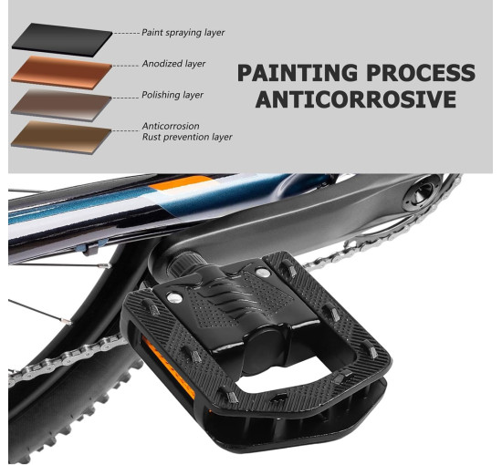 HANEVEAR педалі для гірського велосипеда, 9/16 дюйма, чорні (5065)