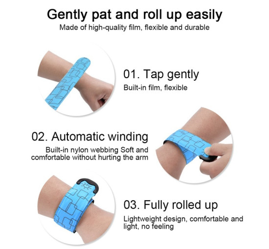 Комплект із 2 світловідбиваючих смужок Xuigort, сині (3147)