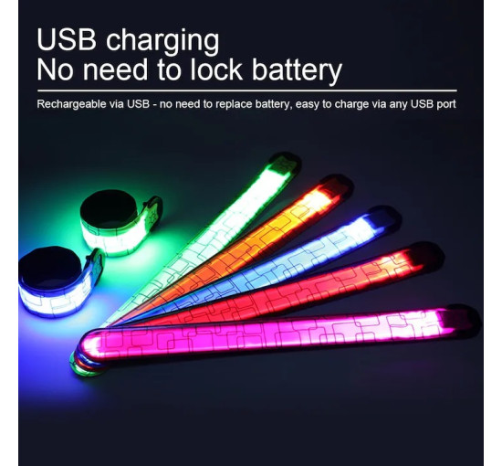 Комплект із 2 світловідбиваючих смужок Xuigort, сині (3147)