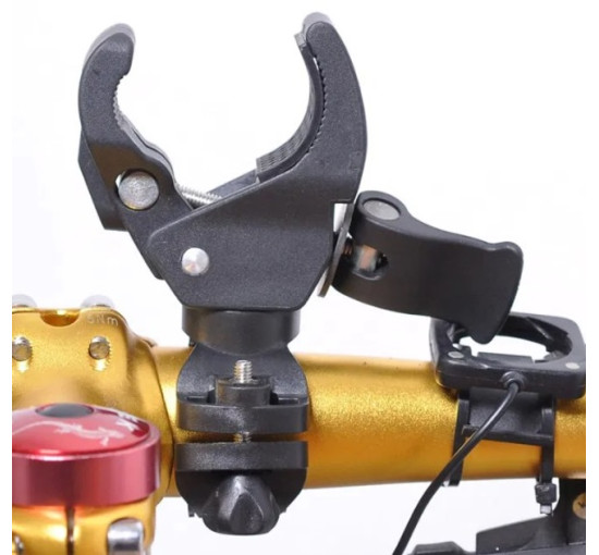 Кріплення для вело фари, насоса, поворотне, на кермо або вилку (5038)