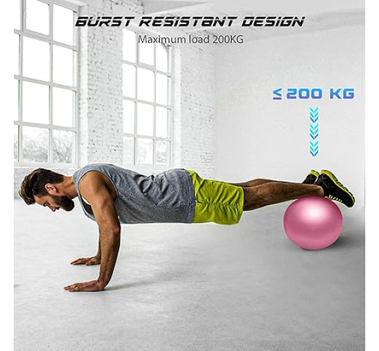 М'яч для пілатесу PROIRON 25 см, міні-м'яч, маленький м'яч для вправ, розовий (0026)