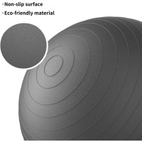 Мяч для упражнений PROIRON PRO-YJ01-16, Анти-разрывный стул с мячом для йоги с быстрым насосом, черный (0025)