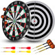 Набір дротиків DAWRIS з 10 сталевими дротиками, професійна сизалева мішень 30 см, кольорова (0156)