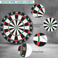 Набор проводков DAWRIS с 10 стальными проводами, профессиональная сизалевая мишень 30 см, цветная (0156)