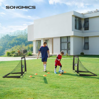 Набор из 2 детских футбольных ворот Songmics, черный (2193)