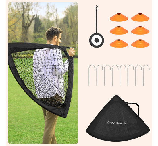 Набір з 2 дитячих футбольних воріт Songmics, чорний (2193)