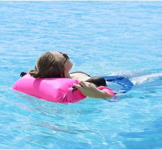 Naturehike Надувний плавальний буй об'ємом 18 л з двома повітряними подушками, рожевий (5147)