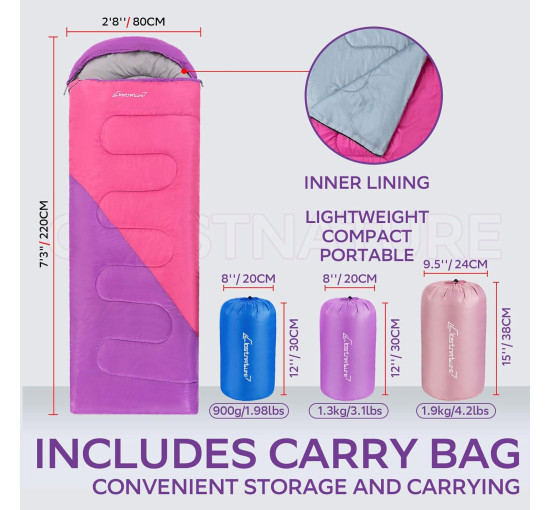 пальний мішок Clostnature SD-001 для дорослих та дітей, фіолетовий (3018)