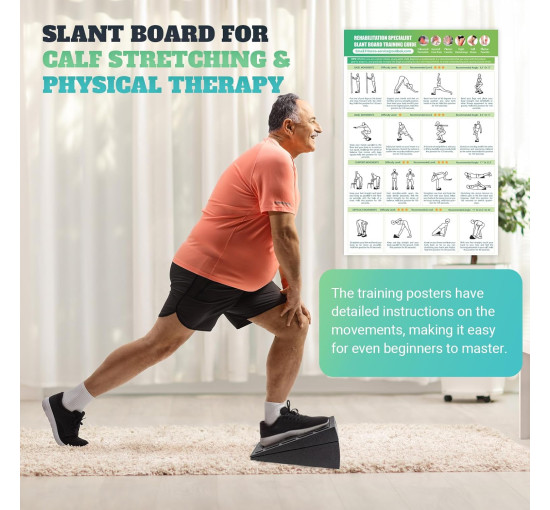 Похила дошка NOONCRAZY SB-52 для розтяжки литкових м'язів для тренувань (3149)