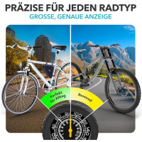 Мощный велосипедный насос CYCLEHERO, французский клапан, черный (0029)