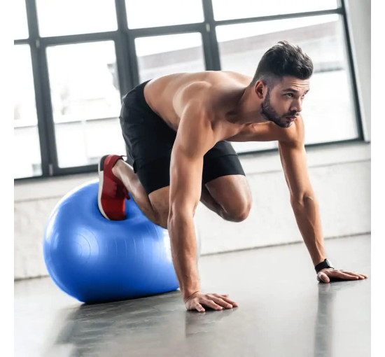 Reznor М'яч для вправ, йоги 65 см, для балансу, витримує до 270 кг, синій (5167)