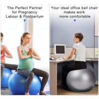 Reznor М'яч для вправ, йоги 65 см, для балансу, витримує до 270 кг, синій (5167)