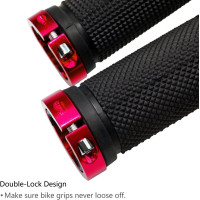 Ручки для велосипедного руля LYCAON zxcbas-gjplL-13 с алюминиевым замком, красный (3140)