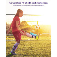 Щитки для голеней футбольные AirsFish FOOT1, детские, юношеские, сертифицированные CE, Airsfish, защитное снаряжение для голеней, фиолетовый (2049)