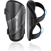 Щитки для гомілок футбольні AirsFish SG-BP, дитячі, юнацькі, сертифіковані CE, Airsfish, захисне спорядження для гомілок, чорний (2052)