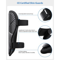 Щитки для голеней футбольные AirsFish SG-BP, детские, юношеские, сертифицированные CE, Airsfish, защитное снаряжение для голеней, черный (2052)