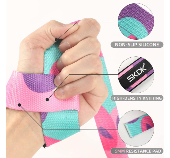 SKDK Стрічки для силових тренувань в тренажерному залі, камуфляжний фіолетовий (5089)